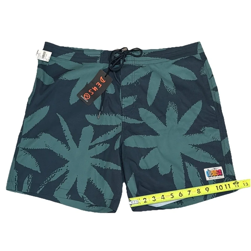 NWT Deus Ex Machina Board Short Swim Trunk Men 38x7 Hot Coral Beach Surf Green